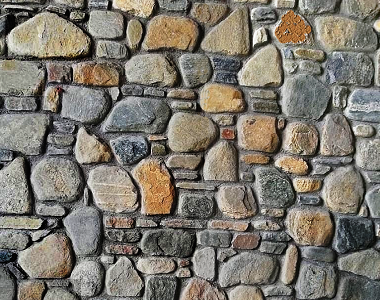 Natural River Stone Exterior Wall Cladding - pebbles fieldstone-