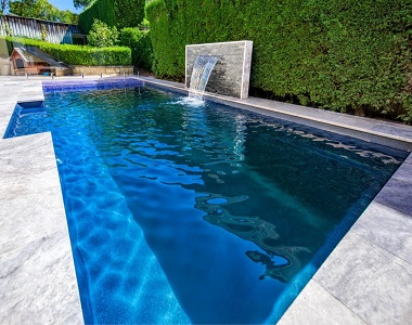 Silver Travertine Drop Face Pool Coping, silver tiles, grey tiles, stone pavers melbourne