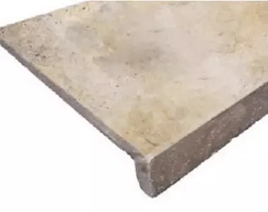 Ivory Rustic Travertine Drop Face Pool Coping Tiles