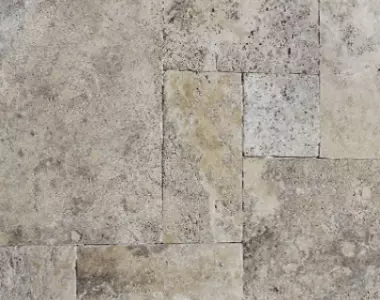 Silver Oyster French Pattern Travertine Tiles