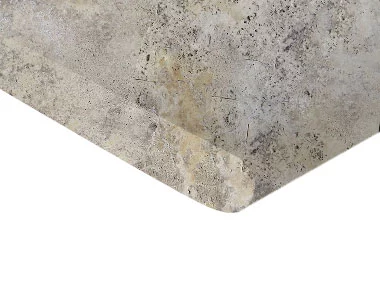 Silver Oyster Travertine Bullnose Pool Coping