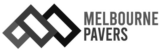 Pavers Melbourne logo in black and white inline.