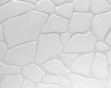 Blanco Marble White Crazy Paving tiles.
