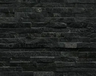 Ebony stack stone wall cladding panels