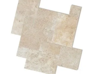 Ivory Travertine French Pattern tiles